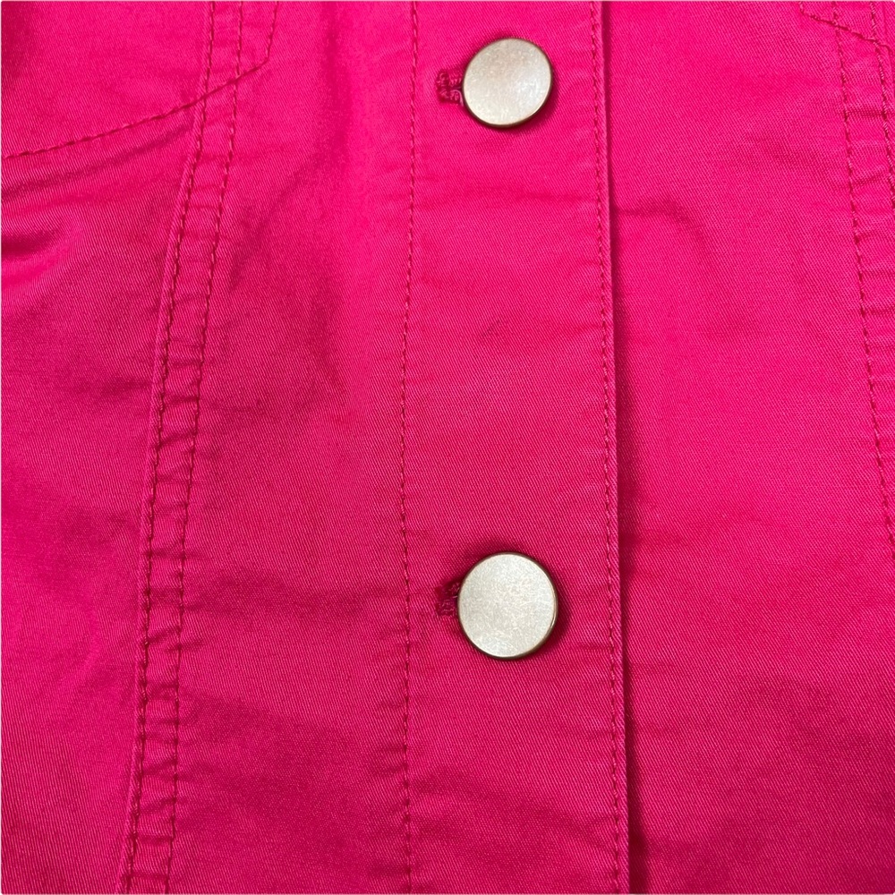 Pendleton Pink Denim Jacket Silver Button-Down Hi… - image 5